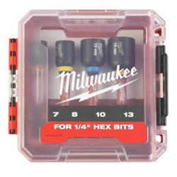 vendita online Set bussole magnetiche da 1/4 codolo esagonale schockwave 4 pezzi  Chiavi a Bussola Milwaukee