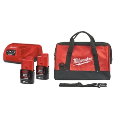 vendita online Kit 2 batterie 12v 2.0ah + caricabatterie Batterie al litio Milwaukee