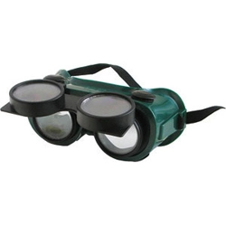 vendita online Occhiali di protezione tipo con lenti ribaltabili incolore e verdi in vetro Protezione occhi Sicutool
