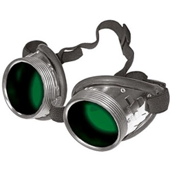 vendita online Occhiali di protezione; montatura in alluminio,bordatura di plastica; lenti verdi din 5 in vetro Protezione occhi Sicutool