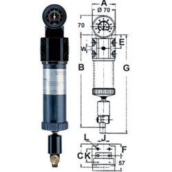 vendita online Gruppi filtro ad 1 unità filtro al silicato di boro ewobloc Utensili ad aria compressa Ewo