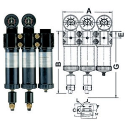 vendita online Gruppi filtro ad 3 unità ewobloc Filtri aria compressa​ Ewo