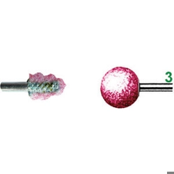 vendita online Mole abrasive rotative attacco ø mm 3; in corindone rosa; durezza m forma sferica Mole A Disco E A Tazza Sicutool