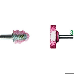 vendita online Mole abrasive rotative attacco ø mm 3; in corindone rosa; durezza m forma cilindrica piatta Mole A Disco E A Tazza Sicutool
