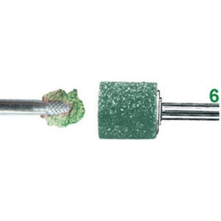vendita online Mole abrasive rotative attacco ø mm 6; in carburo di silicio verde; durezza m forma cilindrica Mole A Disco E A Tazza Sicutool