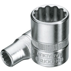 vendita online Chiavi a bussola att. 1/4 din 3120 - iso 1174 con poligono interno; lungh. mm 25 Chiavi a Bussola Gedore