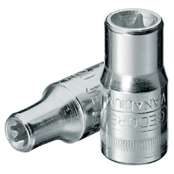 vendita online Chiavi a bussola att. 1/4 din 3120 - iso 1174 con poligono interno torx; lungh. mm 25 Chiavi a Bussola Gedore