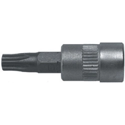 vendita online Chiavi a bussola att. 1/4 din 3120 - iso 1174 con polig. esterno torx con foro; lungh. mm 35 Chiavi a Bussola Sicutool