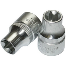 vendita online Chiavi a bussola att. 3/8 din 3120 - iso 1174 con poligono interno torx; lungh. mm 26 Chiavi a Bussola Carolus