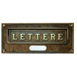 vendita online Placca lettere roma verniciata ottone antico Cassette postali Alubox