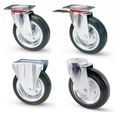 vendita online Ruote avo supporto in acciaio stampato ruote gomma art.80 Ruote carrelli ad alta portata Avo