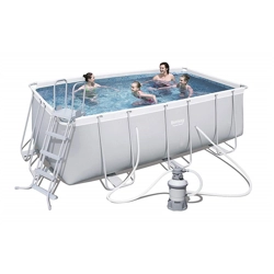 vendita online Piscina power steel rettangolare 412x201x122h cm. Piscine e accessori Bestway