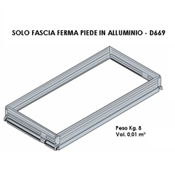 vendita online Solo fascia fermapiede alluminio per trabattello doge 65 Accessori e ricambi per scale e ponteggi Facal