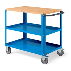 vendita online Carrello clever 1010 large mm.1024x615x870h - blu ral5012 Carrelli da lavoro e contenitori  porta utensili Fami