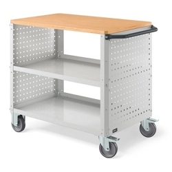 vendita online Carrello clever 1013 large mm.1024x615x870h - grigio chiaro ral7035 Carrelli da lavoro e contenitori  porta utensili Fami