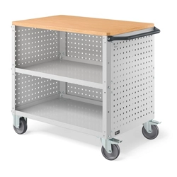 vendita online Carrello clever 1015 large mm.1024x615x870h - grigio chiaro ral7035 Carrelli da lavoro e contenitori  porta utensili Fami