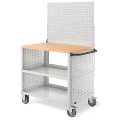 vendita online Carrello clever 1021 large mm.1024x615x1540h - grigio chiaro ral7035 Carrelli da lavoro e contenitori  porta utensili Fami