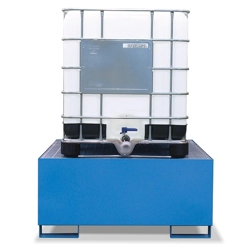 vendita online Porta cisterna ecologico 1000 litri mm.1350x1504x630h - blu ral5012+zincato Carrelli da lavoro e contenitori  porta utensili Fami