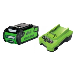 vendita online Starter kit gsk40b2 batteria 2ah 40v + caricabatteria Ricambi e accessori per elettroutensili da giardino Greenworks