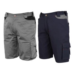 vendita online Pantalone bermuda in cotone stretch grigio e blu Abbigliamento da lavoro Industrial Starter