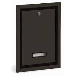 vendita online Porta ritiro posta alluminio verniciato grigio ferro con cornice Cassette postali Silmec