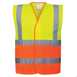 vendita online Gilet bicolore con fascia e bretelle  hi-vis Giacche Alta visibilità Portwest