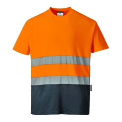 vendita online T-shirt s/s bicolore cotton comfort hi-vis Felpe e Maglie Altà visibilità Portwest