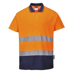 vendita online Polo bicolore cotton comfort hi-vis Felpe e Maglie Altà visibilità Portwest