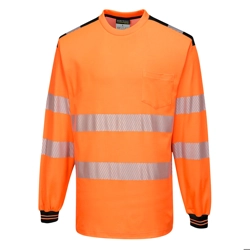 vendita online Pw3 t-shirt manica lunga hi-vis Felpe e Maglie Altà visibilità Portwest