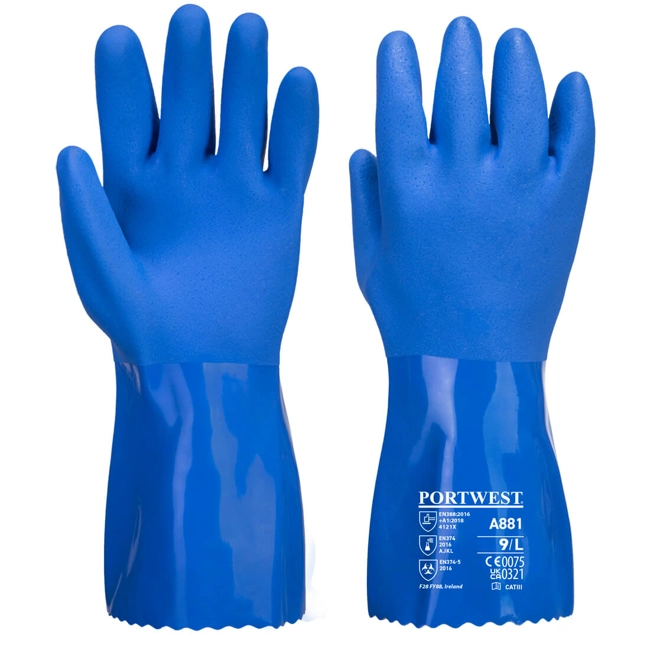 Vendita online Guanto di protezione in PVC ultra-marine